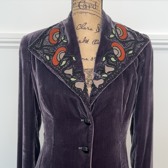 Purple velvet jacket by Sophia - Picture 5 of 5